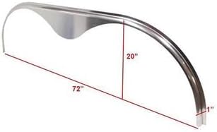 2 Pack - 72x1 Smooth Aluminum Tandem Axle Teardrop Fender Flares
