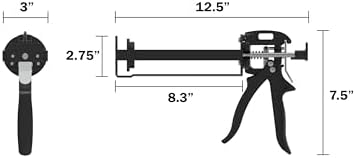 226 series heavy duty caulking gun – 13oz, front angle view