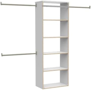 closetmaid suitesymphony hanging closet kit includes (1) tower shown in use
