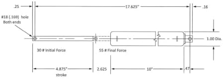 trash chute 10" inch extended hydraulic silver closer, view 9