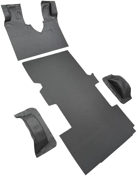 Molded Color Vinyl Replacement Auto Carpet Floor Liner - - fits 1999-2014 Ford E-350 Super Duty Ext Van - fits Gas or Diesel Complete (Gray)