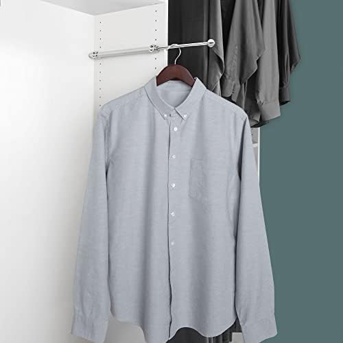rev-a-shelf 14" sliding valet rod for custom closet shown in use