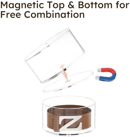 femeli acrylic belt storage organizers for closet 5-layer, side view