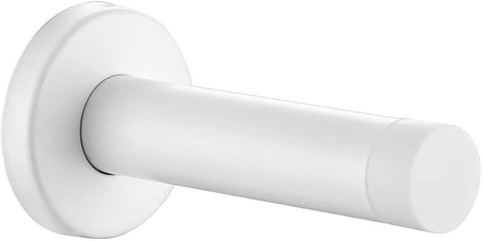 JQK Door Stopper White, 304 Stainless Steel Thicken 1mm Sound Dampening Door by Homeimprovement