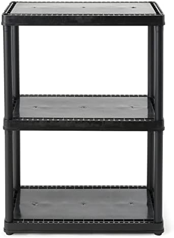 gracious living 33 inch heavy duty 3-shelf light showing dimensions