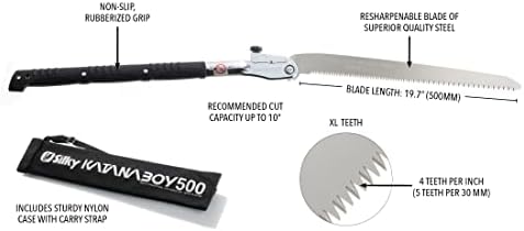 silky katanaboy professional 500mm folding saw xl teeth, side view