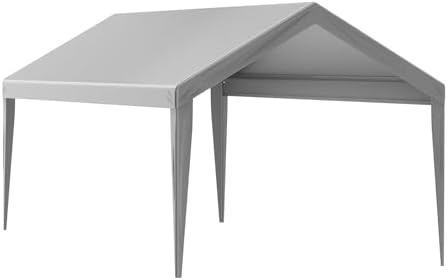 vevor carport replacement canopy cover 10 x 20, side view