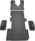 Molded Color Vinyl Replacement Auto Carpet Floor Liner - - fits 1999-2014 Ford E-350 Super Duty Ext Van - fits Gas or Diesel Complete (Gray)
