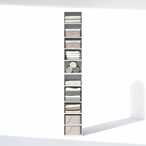 furinno pasir 10-tier closet organizers and storage, open, package contents