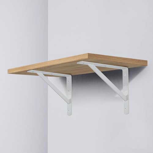 heavy duty shelf brackets, 12 x 8 inch on a desk or shelf