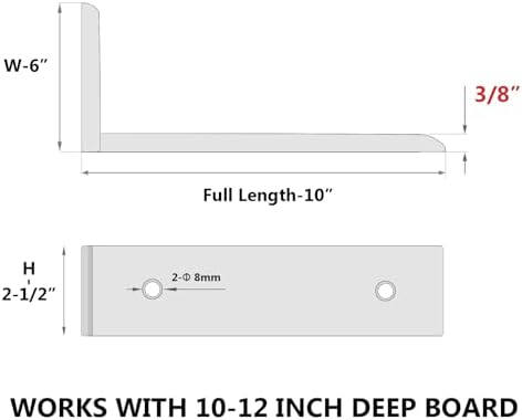 neodrop 6-pack 10 inch countertop support brackets, heavy shown in use