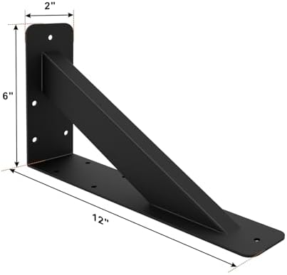 wdwlbsm 2pcs shelf bracket heavy duty 12 inch shown in use