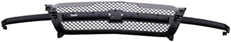 CarPartsDepot Front Grille Grill Black Center Bar With Gray Mesh Insert Compatible With Chevrolet 2003-2006 Silverado 1500 2500 3500 & 2007 Silverado Classic 19168630 GM1200557