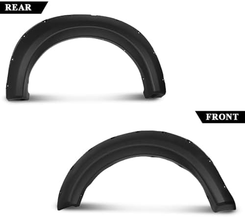 G-PLUS Fender Flares Wheel Arch Covers Platinum & Raptor models) 9L3Z16038A | Compatible with Ford F150 Truck 2009-2014 67.0"/78.8"/97.4" bed models only (Not Fit 9L3Z16039B (Textured Riveted 4 PCS)