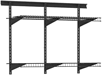closetmaid heavy duty wall shelf kit for garage, front angle view
