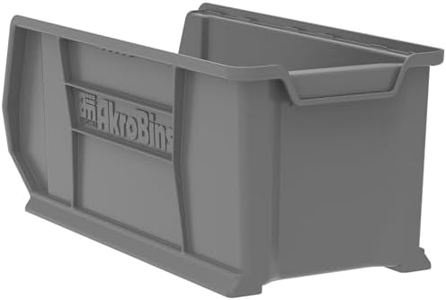 akro-mils 30287 super-size akrobins plastic storage bins, space-saving on a desk or shelf
