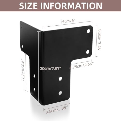 sturdy steel corner brackets, workbench brackets kit with shown in use