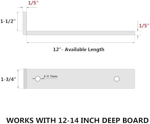 neodrop 12 inch floating shelf brackets, heavy duty shown in use