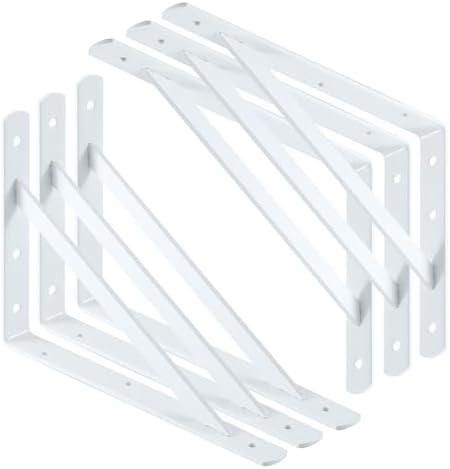 heavy duty shelf brackets, 12 x 8 inch, front angle view