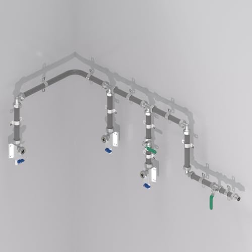 compressed air piping system 3/4 inch x 100 on a desk or shelf