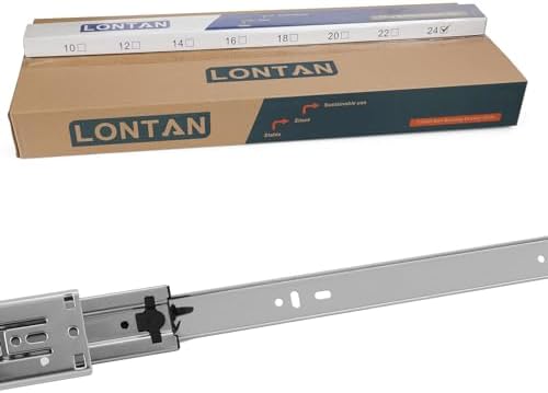 lontan 10 pairs soft close drawer slides 18, front angle view