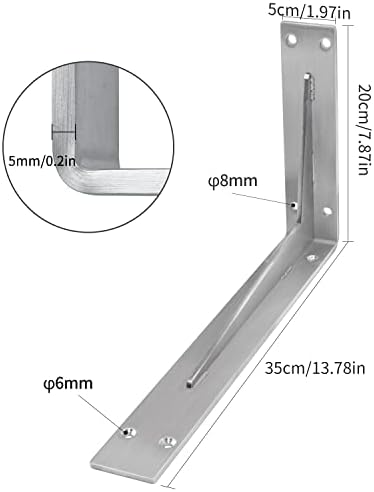 yumore countertop support bracket, heavy duty 5mm l, package contents