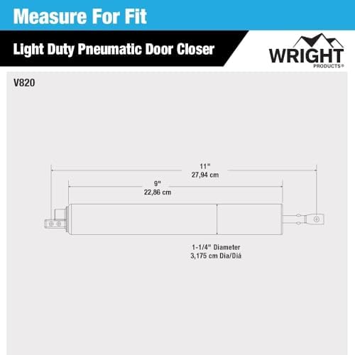 wright products v820 pneumatic closer, medium, aluminum, package contents