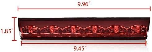 PIT66 LED 3rd Third Brake Light, Compatible with Truck Cap Topper Leer Are Century LED Recessed 3rd Brake Light Lamp Red Lens Chrome Housing | Truck Cap Topper Compatible with Leer Are Century LED Recessed 3rd Brake Light Lamp Red Lens Chrome Housing