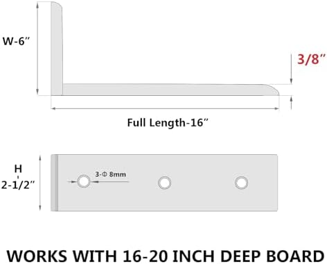 neodrop 4-pack 16 inch countertop support brackets, heavy shown in use