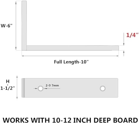 neodrop 12-pack 10 inch heavy duty shelf brackets shown in use