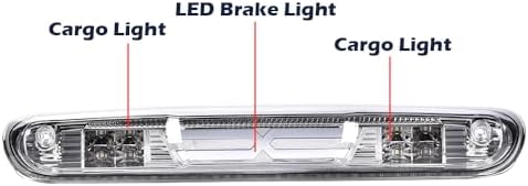 G-PLUS LED 3rd Brake Light, Fit Chevy Silverado/GMC Sierra 2007-2014 Type X | LED Third Bar Brake/Cargo Light Clear lens Chrome Housing Amber Reflector
