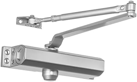 dynasty 3000 series door closer, sprayed aluminum, spring, side view