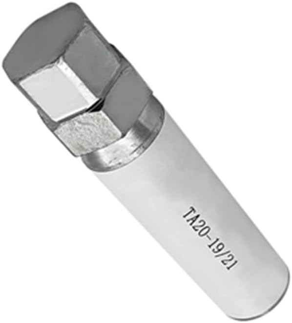 TA20-19/21 10-Spline Wheel Lock Key Tool - 3/4" & 13/16", 19mm, 21mm Hex Drive Lug Nut Remover for Passenger Cars & Compact Hex Small Car