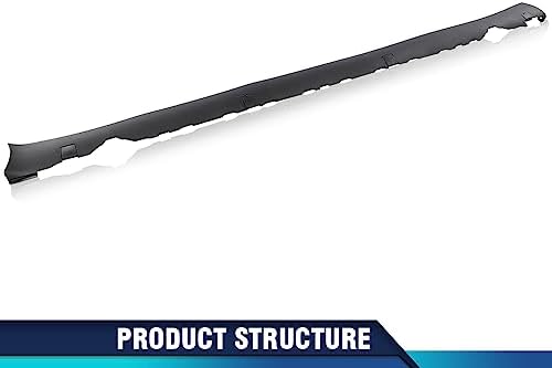PIT66 Right Door Side Skirt Molding Rocker Lower Cover Trim Compatible With Tesla Model 3 2017-2022 1089829-00-D, 1089831-00-D