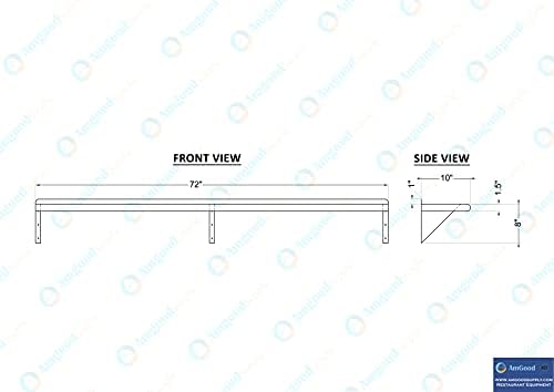 amgood 10 in. x 72 in. (6 ft), front angle view