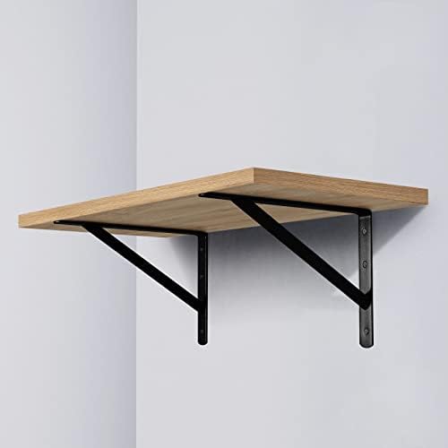 heavy duty shelf brackets, 12 x 8 inch on a desk or shelf