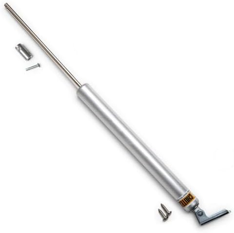 trash chute 10" inch extended hydraulic silver closer shown in use