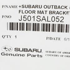 Subaru 2015-2019 Legacy & Outback Floor Mat Retention Brackets J501SAL052 Genuine OEM