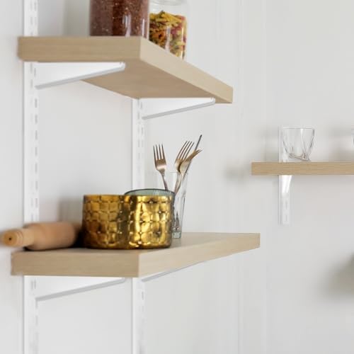 yalikop 10 pack adjustable shelf brackets for double, side view