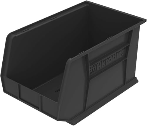 akro-mils 30260 akrobins plastic storage bins, 18"x11"x10", black, view 12