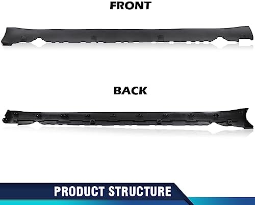 PIT66 Right Door Side Skirt Molding Rocker Lower Cover Trim Compatible With Tesla Model 3 2017-2022 1089829-00-D, 1089831-00-D