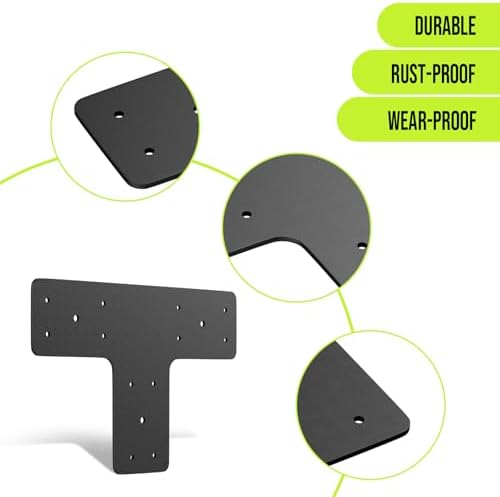 t post timber brackets 4pcs, 12x8 heavy duty, package contents