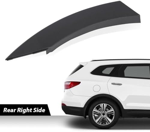 G-PLUS Rear Right Fender Molding Wheel Flare Garnish Compatible with 2013-2018 Hyundai Santa Fe Sport 2.0L & 2.4L US #877424Z000 Smooth PP Plastic