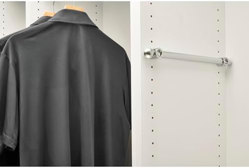 rev-a-shelf 14" sliding valet rod for custom closet, side view