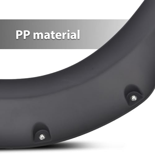 DOTCOM Fender Flares Fit Chevy Silverado 1500 2019-2021(Not for 2019 LD) | Not Fit GMC Sierra,Smooth Pocket Riveted Style,Wheel Arch Cover Trim,Rustproof & UV Resistant,Front and Rear