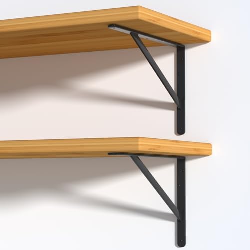 l12 x h 8" black heavy duty shelf, close-up detail