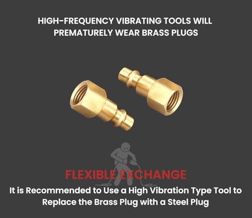 brass 1/4 inch npt high flow air coupler on a desk or shelf
