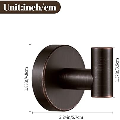 bigbig home bronze towel hooks, bathroom robe hook shown in use