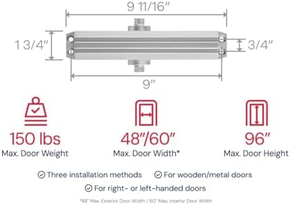 lawrence medium/heavy duty door closer commercial grade 1, package contents
