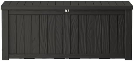 outdoor storage box waterproof, 150 gallon lockable resin, main product view